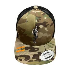 Yupoong MultiCam Mens Camo Camouflage Adjustable Snapback Trucker Hat Cap NWOT